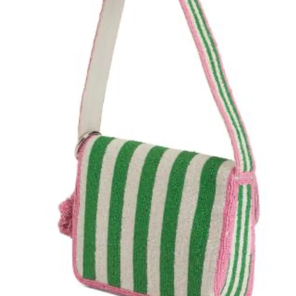 Viral Made in India Beaded Yin Yang flap Shoulder Purse - Picture 4 of 6